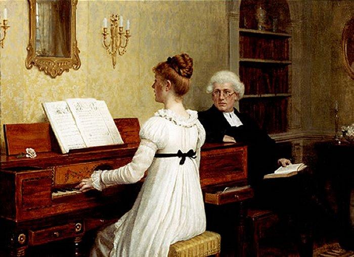 Edmund Blair Leighton Singing to the reverend